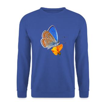 Schmetterling Geissklee bläuling - Unisex Pullover - Royalblau - Vorne - Alina (178cm) & Michal (187cm)