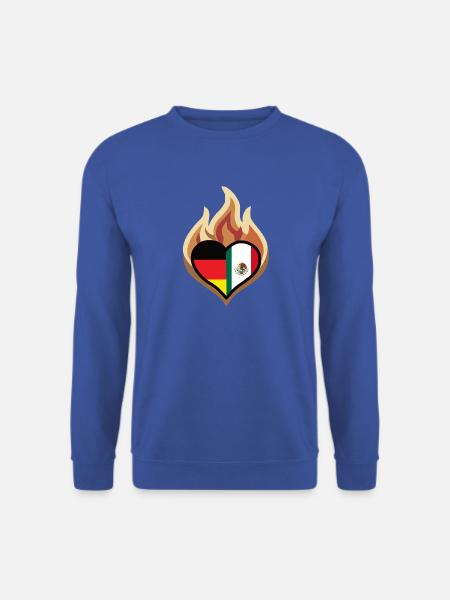 Flammenherz Deutschland Mexiko - Unisex Pullover - Royalblau