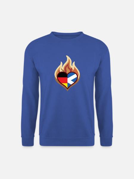 Flammenherz Deutsch-Schottische Leidenschaft - Unisex Pullover - Royalblau