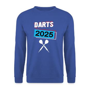 Dart 2025 Darter Dartspieler Darts Spiel Darten - Unisex Pullover - Royalblau - Vorne - Alina (178cm) & Michal (187cm)