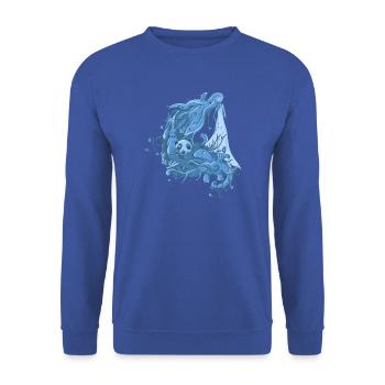 Dame nature - Sweat-shirt Unisexe - bleu royal - Devant - Alina (178cm) & Michal (187cm)