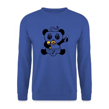 child baby rattle pacifier diaper little boy s - Unisex Sweatshirt - royal blue - Front - Alina (178cm) & Michal (187cm)