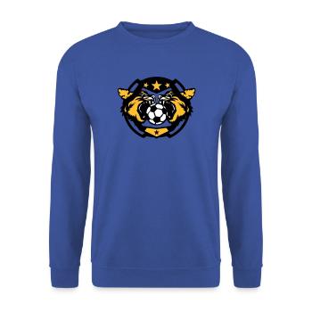 soccer soccer ball sports cougar logo - Unisex Sweatshirt - royal blue - Front - Alina (178cm) & Michal (187cm)
