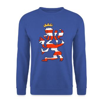 Hessen Löwe - Unisex Pullover - Royalblau - Vorne - Alina (178cm) & Michal (187cm)