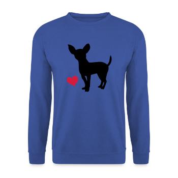 Chihuahua - Unisex Sweatshirt - royal blue - Front - Alina (178cm) & Michal (187cm)