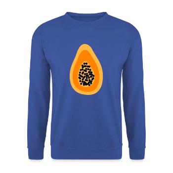 Papaya Verkleidung Obst Kostüm Melone Frucht - Unisex Pullover - Royalblau - Vorne - Alina (178cm) & Michal (187cm)