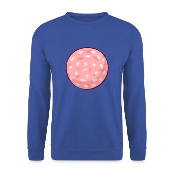 Fleischwurst Kostüm Fleischer Fleisch Wurst - Unisex Pullover - Royalblau - Vorne - Alina (178cm) & Michal (187cm)