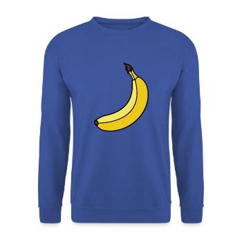 Banane Verkleidung Fasching Bananen Karneval - Unisex Pullover - Royalblau - Vorne - Alina (178cm) & Michal (187cm)