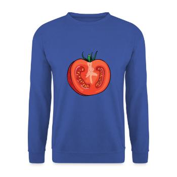 Tomate Kostüm Fasching Halloween Karneval Tomaten - Unisex Pullover - Royalblau - Vorne - Alina (178cm) & Michal (187cm)
