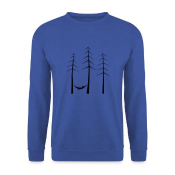 Hammock in the forest - Unisex Sweatshirt - royal blue - Front - Alina (178cm) & Michal (187cm)
