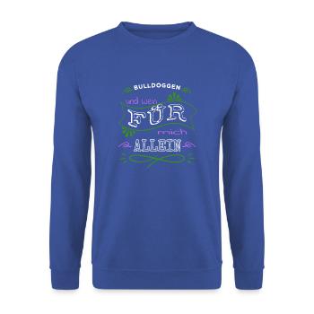 chihuahua schäferhund rotwein weinschorle - Unisex Pullover - Royalblau - Vorne - Alina (178cm) & Michal (187cm)