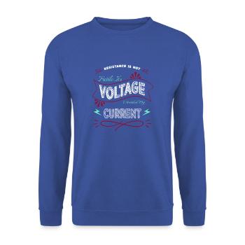 caméraman humour travail ordinateur drôle dictons - Sweat-shirt Unisexe - bleu royal - Devant - Alina (178cm) & Michal (187cm)