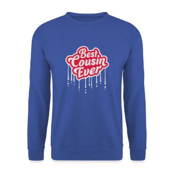 best cousin ever quote - Unisex Sweatshirt - royal blue - Front - Alina (178cm) & Michal (187cm)