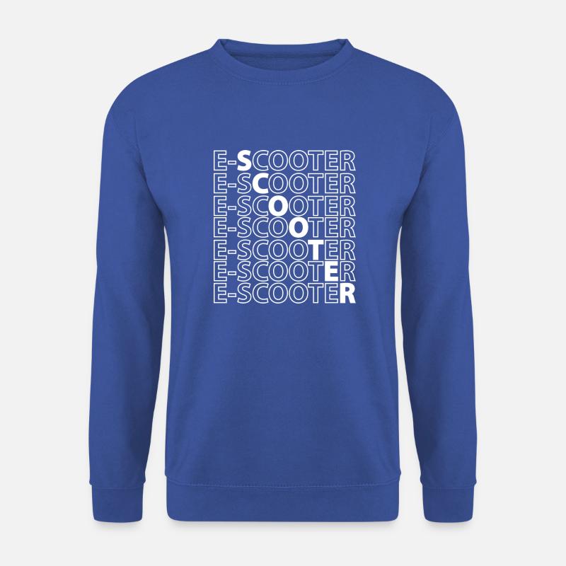 E-Scooter E-Roller Scooter - Sweat-shirt Unisexe - bleu royal