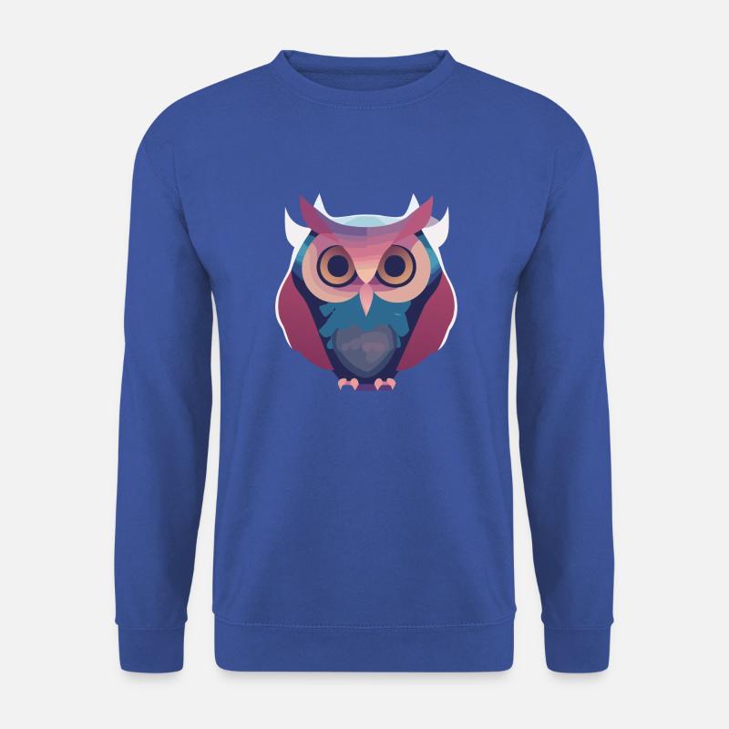 Träumende Eule (Dreamy Animals Collection) - Unisex Pullover - Royalblau