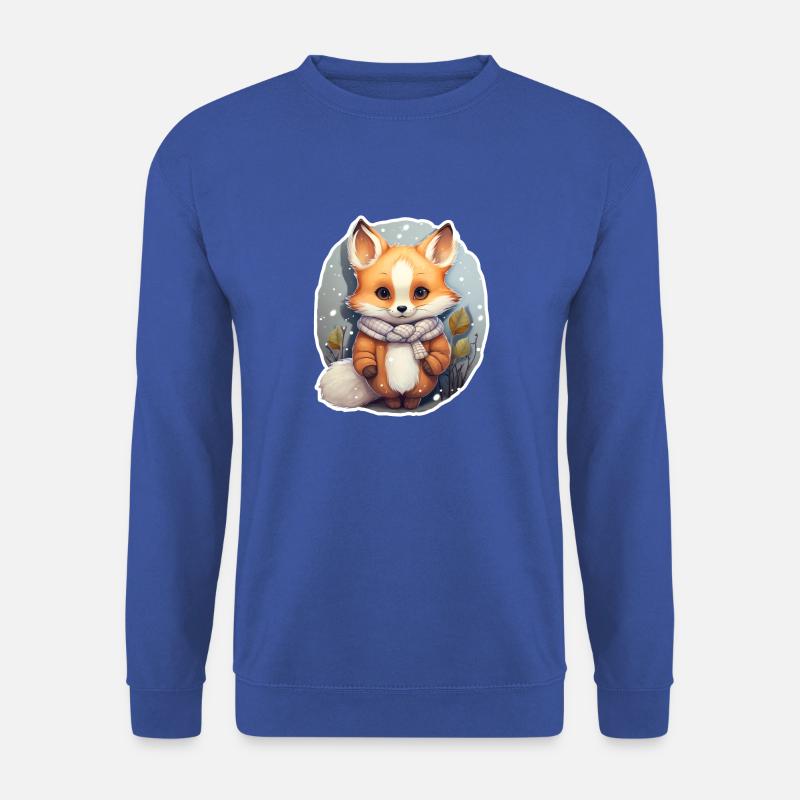 Fox in winter look - Unisex Sweatshirt - royal blue