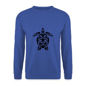 tribal turtle 705 - Unisex Sweatshirt - royal blue - Front - Alina (178cm) & Michal (187cm)