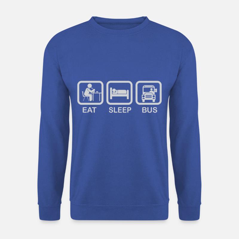 Eat ,Sleep, Bus - Unisex Pullover - Royalblau