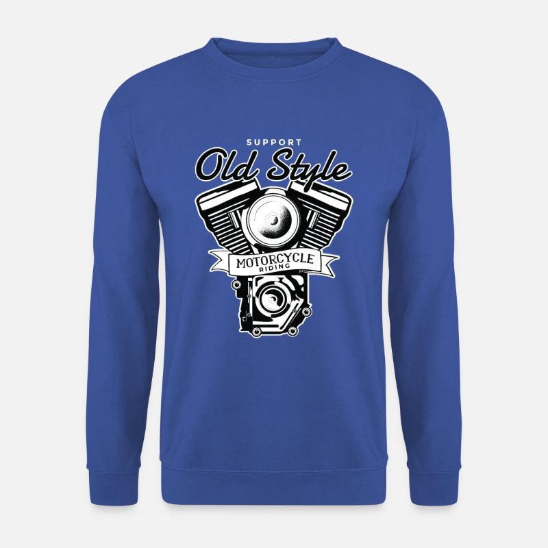 Old Style Motorcycle Riding - Unisex Pullover - Royalblau