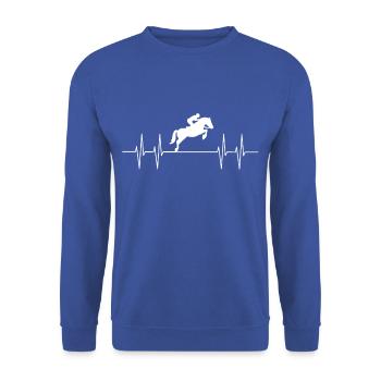 Rythme cardiaque, saut d'obstacles - Sweat-shirt Unisexe - bleu royal - Devant - Alina (178cm) & Michal (187cm)