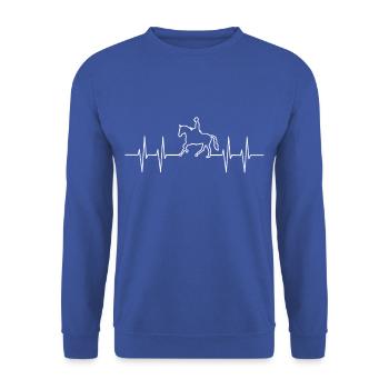 Rythme cardiaque - Sweat-shirt Unisexe - bleu royal - Devant - Alina (178cm) & Michal (187cm)