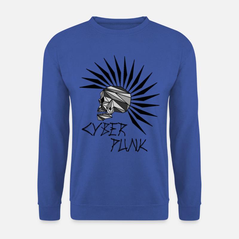 cyber punk scull - Unisex Pullover - Royalblau