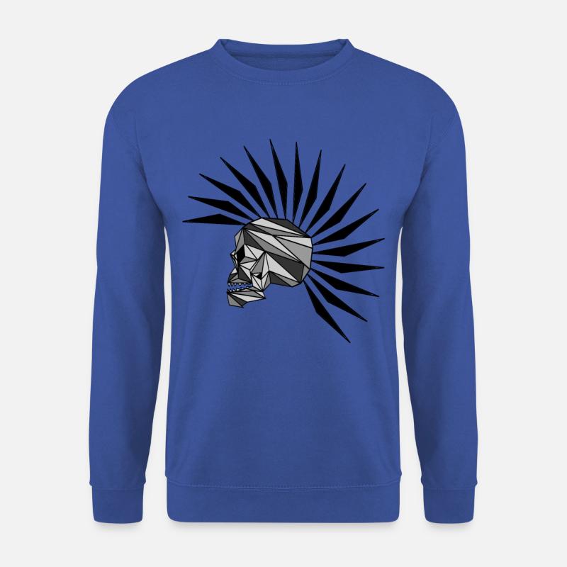 cyber punk scull plain - Unisex Pullover - Royalblau
