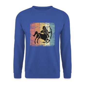 Signe du zodiaque Sagittaire - Sweat-shirt Unisexe - bleu royal - Devant - Alina (178cm) & Michal (187cm)