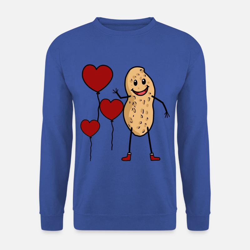Glückwunsch Geburtstag Erdnuss Herz Nuss Gruß - Unisex Pullover - Royalblau