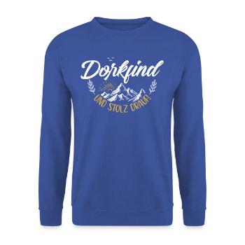 Conception de la vie à la campagne de l’enfant du village fier - Sweat-shirt Unisexe - bleu royal - Devant - Alina (178cm) & Michal (187cm)