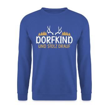 Conception de la vie à la campagne de l’enfant du village fier - Sweat-shirt Unisexe - bleu royal - Devant - Alina (178cm) & Michal (187cm)