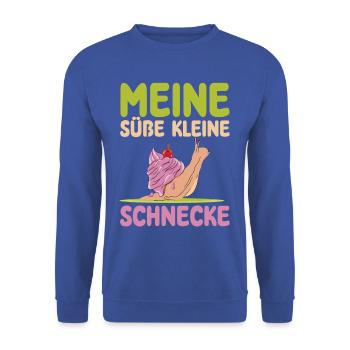 Loving Snail Partner Look Chemise - Sweat-shirt Unisexe - bleu royal - Devant - Alina (178cm) & Michal (187cm)