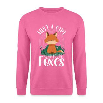 Niedliches Fox Lover Girl T-shirt - Unisex Pullover - Pink - Vorne