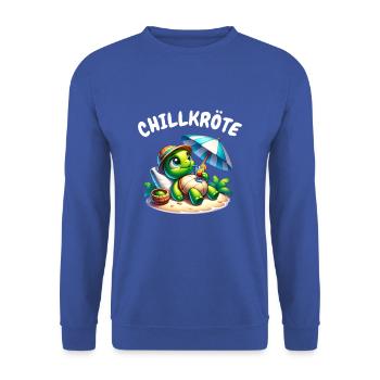 Chill Toad Relaxation & Humor Design - Unisex Sweatshirt - royal blue - Front - Alina (178cm) & Michal (187cm)