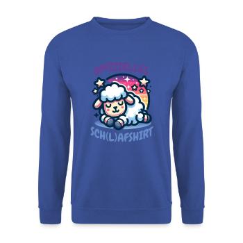 Chemise de nuit avec des moutons et des étoiles - Sweat-shirt Unisexe - bleu royal - Devant - Alina (178cm) & Michal (187cm)