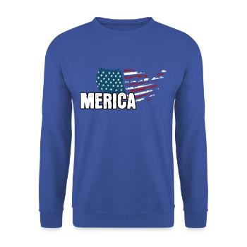 Merica 4th of July T-shirt décontracté Patriot - Sweat-shirt Unisexe - bleu royal - Devant - Alina (178cm) & Michal (187cm)