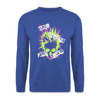 Punk Revival T-shirt punk politique - Sweat-shirt Unisexe - bleu royal - Devant - Alina (178cm) & Michal (187cm)