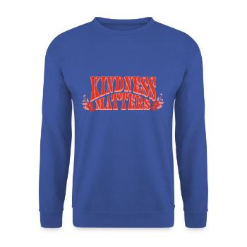 Hippie t-shirt "Kindness Matters Teacher" - Unisex Sweatshirt - royal blue - Front - Alina (178cm) & Michal (187cm)