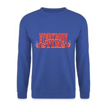 Hippie Neurodiversity Everybody Stims Tee - Unisex Sweatshirt - royal blue - Front - Alina (178cm) & Michal (187cm)