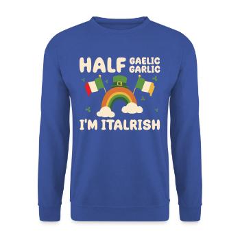 T-shirt irlando-italien de la Saint-Patrick - Sweat-shirt Unisexe - bleu royal - Devant - Alina (178cm) & Michal (187cm)