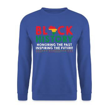 Black History Month Honouring & Inspiring Tee - Unisex Sweatshirt - royal blue - Front - Alina (178cm) & Michal (187cm)