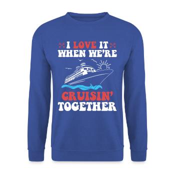 Family Love Cruisin' Together T-shirt - Unisex Pullover - Royalblau - Vorne - Alina (178cm) & Michal (187cm)