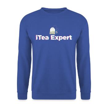 iTea Expert Funny Nerd Tee Shirt - Unisex Sweatshirt - royal blue - Front - Alina (178cm) & Michal (187cm)