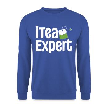 iTea Expert Funny Nerd Tee Shirt - Unisex Sweatshirt - royal blue - Front - Alina (178cm) & Michal (187cm)