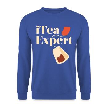 iTea Expert Funny Nerd Tee Shirt - Unisex Sweatshirt - royal blue - Front - Alina (178cm) & Michal (187cm)