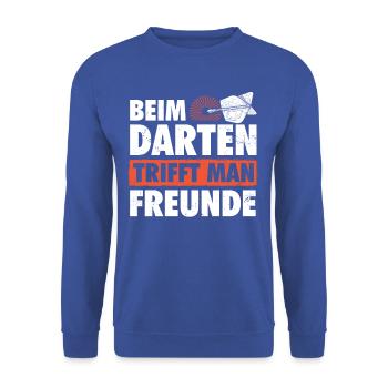 Dartplayer Chemise à motif d’amitié - Sweat-shirt Unisexe - bleu royal - Devant - Alina (178cm) & Michal (187cm)