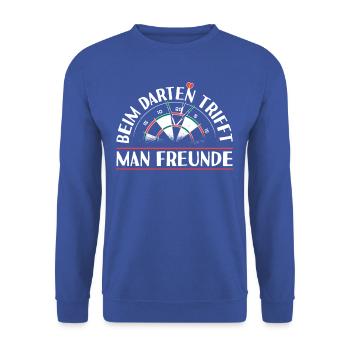Dartplayer Chemise à motif d’amitié - Sweat-shirt Unisexe - bleu royal - Devant - Alina (178cm) & Michal (187cm)