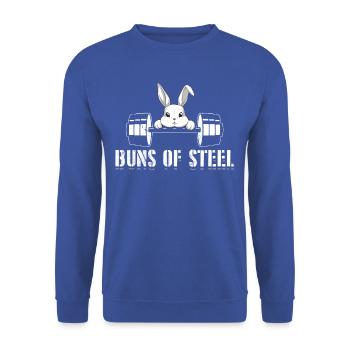 Steel Buns Bunny T-shirt d’entraînement - Sweat-shirt Unisexe - bleu royal - Devant - Alina (178cm) & Michal (187cm)