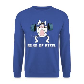 Steel Buns Bunny T-shirt d’entraînement - Sweat-shirt Unisexe - bleu royal - Devant - Alina (178cm) & Michal (187cm)