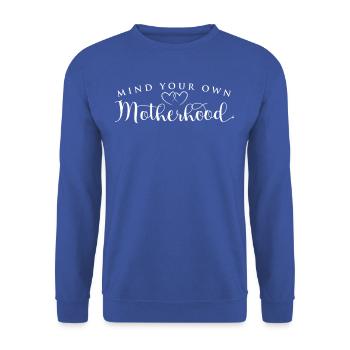 T-shirt unique de la vie de maman de la maternité - Sweat-shirt Unisexe - bleu royal - Devant - Alina (178cm) & Michal (187cm)